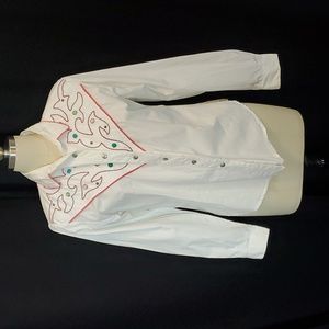 Roughrider M embroidered western shirt, vintage, Circle T western wear